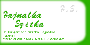 hajnalka szitka business card